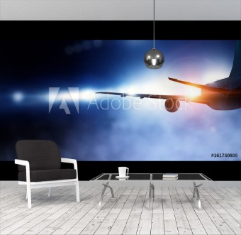 Picture of Airliner in night sky